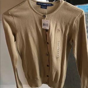 Ralph Lauren classic  Camel color cotton cardigan